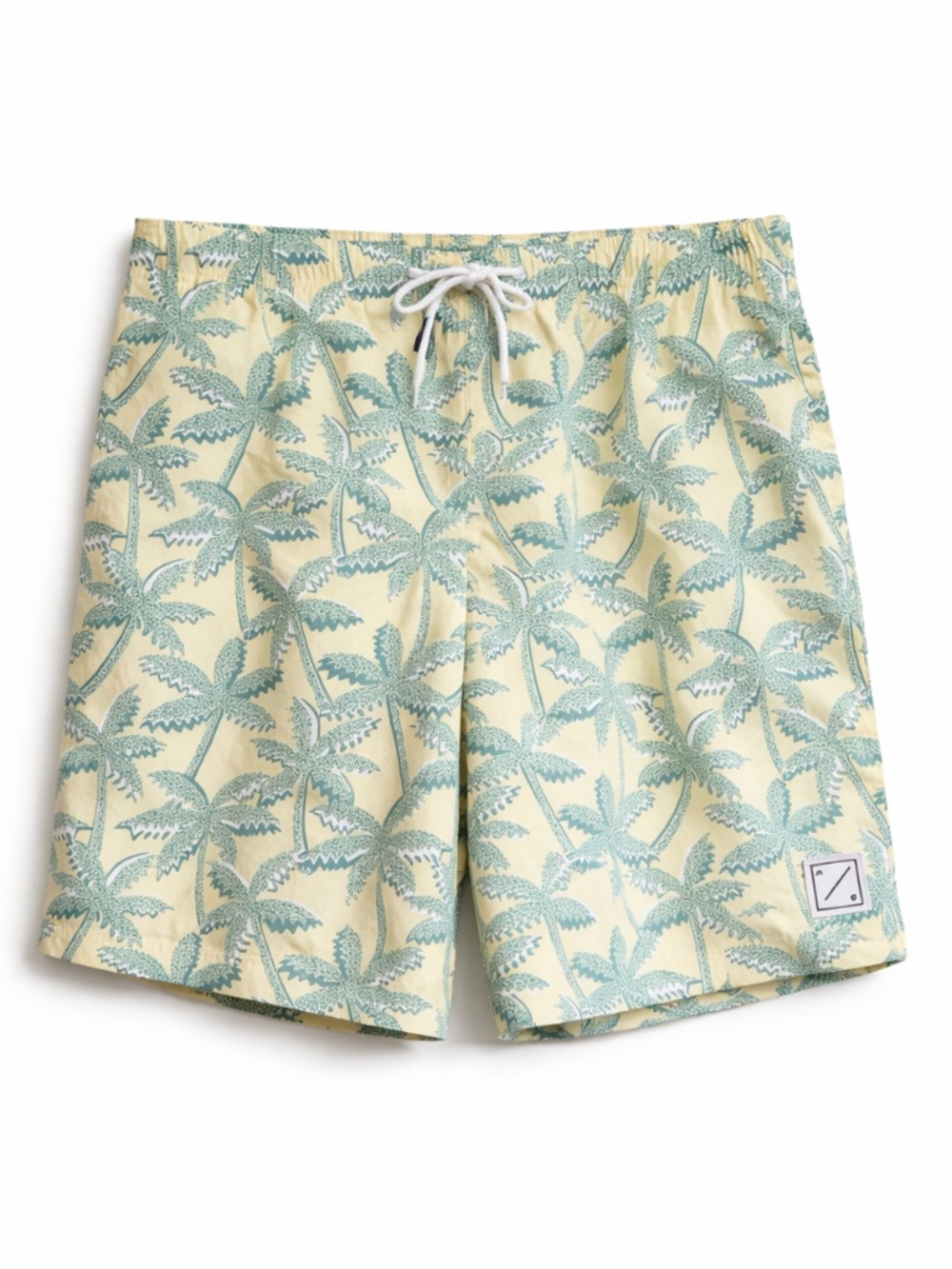 American Eagle Yellow Palm Print Swim Trunks – Size Large EUC
